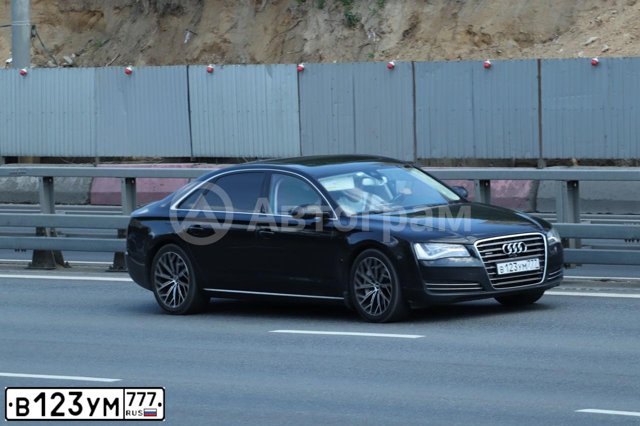 Фото автомобиля AUDI A8, 2012 — госномер О607МР98. Цвет: ЧЕРНЫЙ