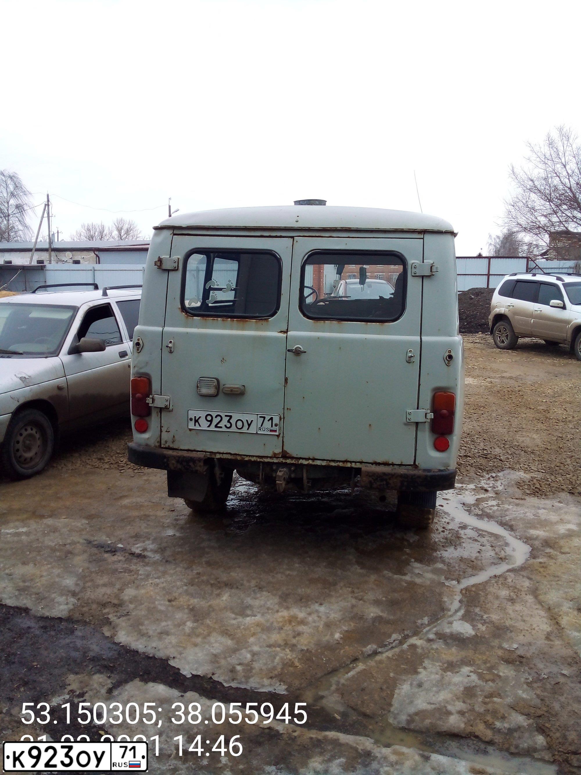 Фото автомобиля UAZ 2206, 1994 — госномер К923ОУ71. Цвет: БЕЛАЯ НОЧЬ