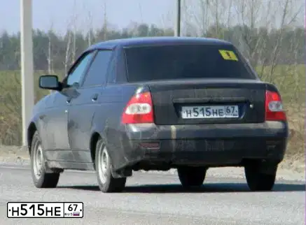 Фото автомобиля LADA 2170 PRIORA, 2007 — госномер Н515НЕ67. Цвет: ЧЕРНЫЙ