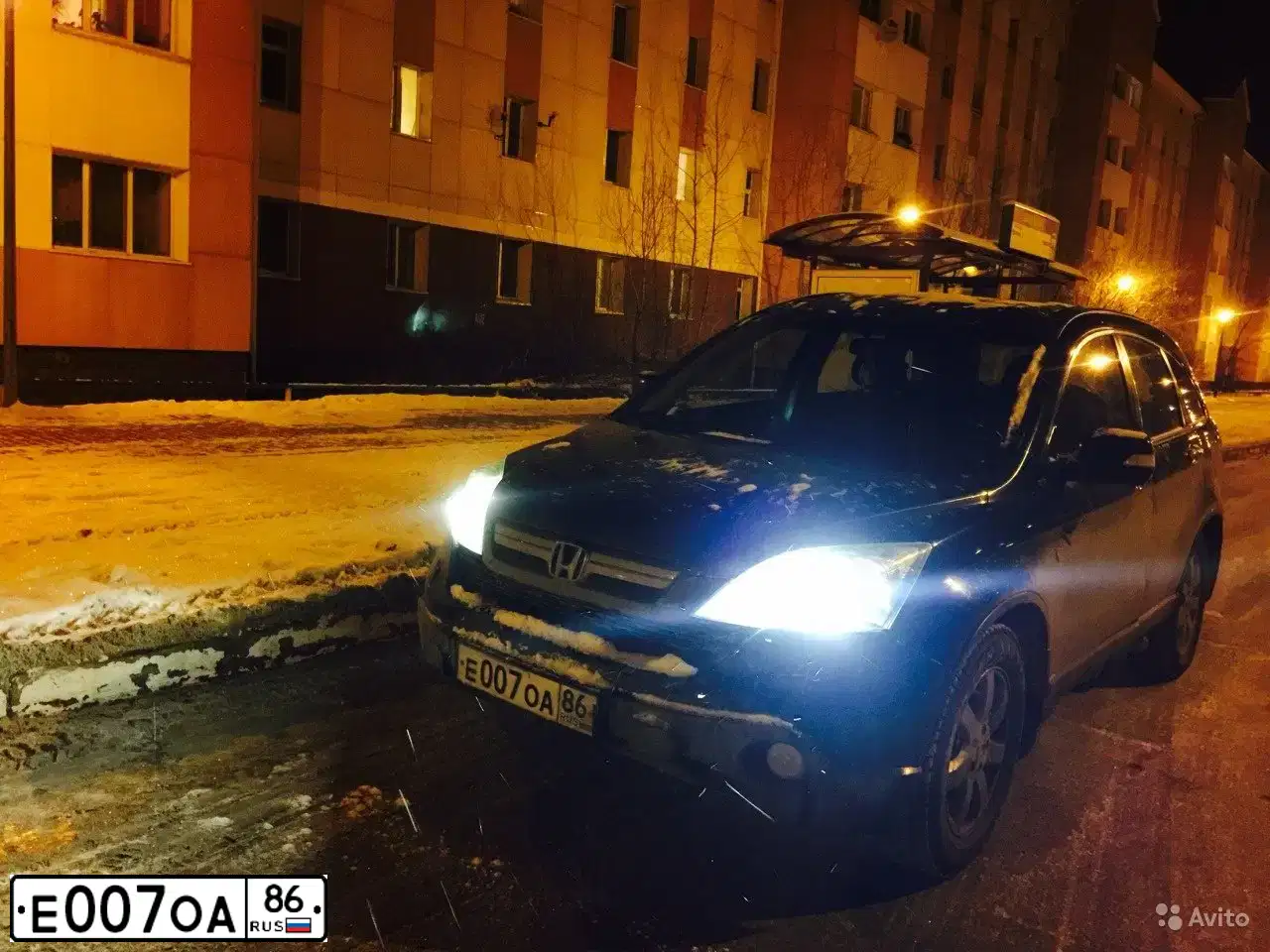 Фото автомобиля HONDA CR-V, 2007 — госномер А714ОХ122. Цвет: ЧЕРНЫЙ