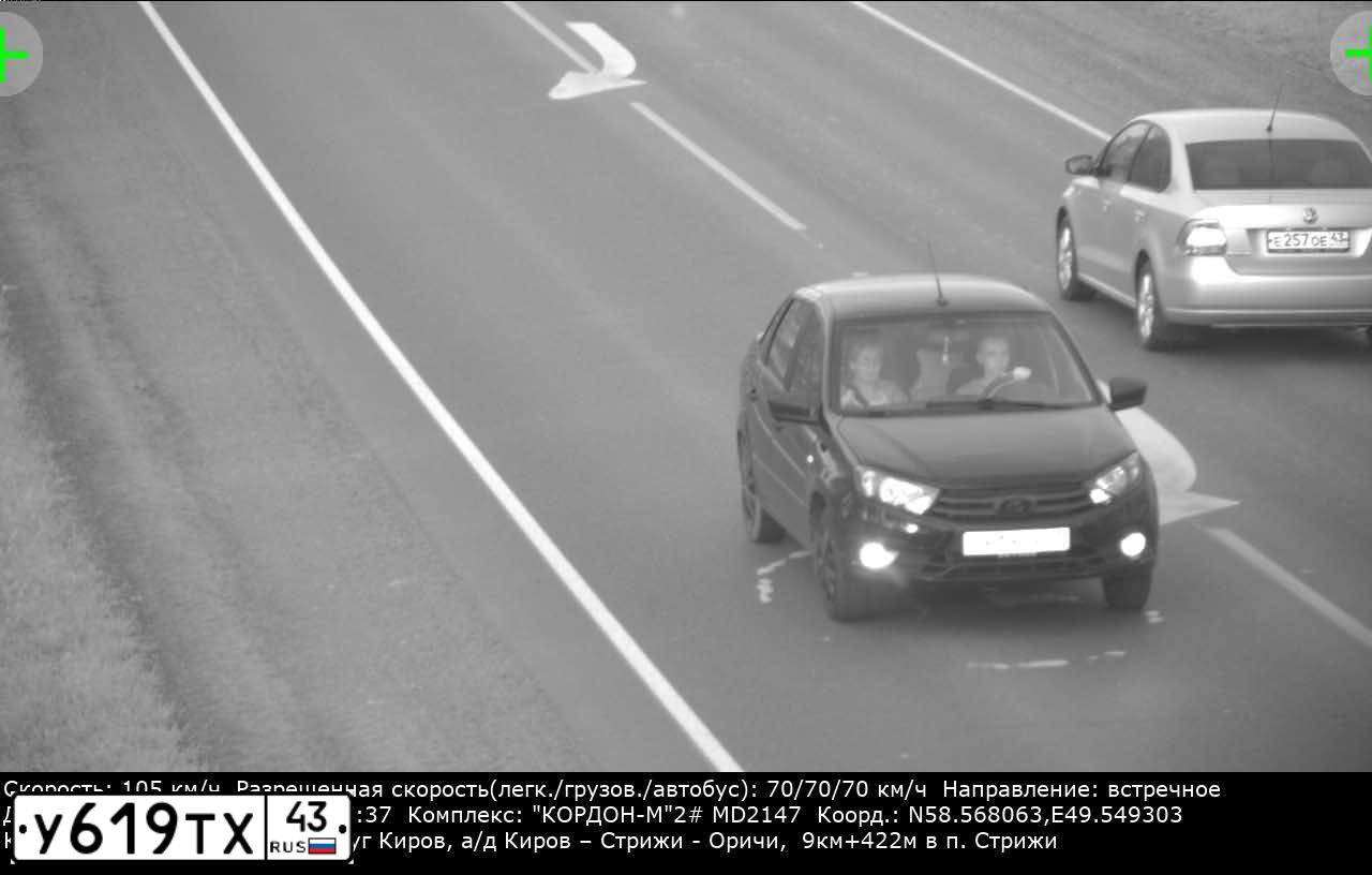 Фото автомобиля LADA 2190 GRANTA, 2018 — госномер У979СО43. Цвет: ЧЕРНЫЙ
