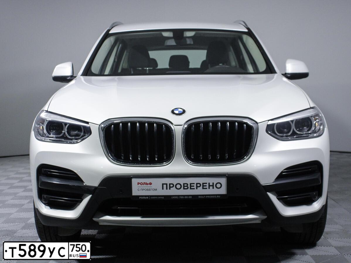 Фото автомобиля BMW X3, 2019 — госномер С438АН977. Цвет: Белый