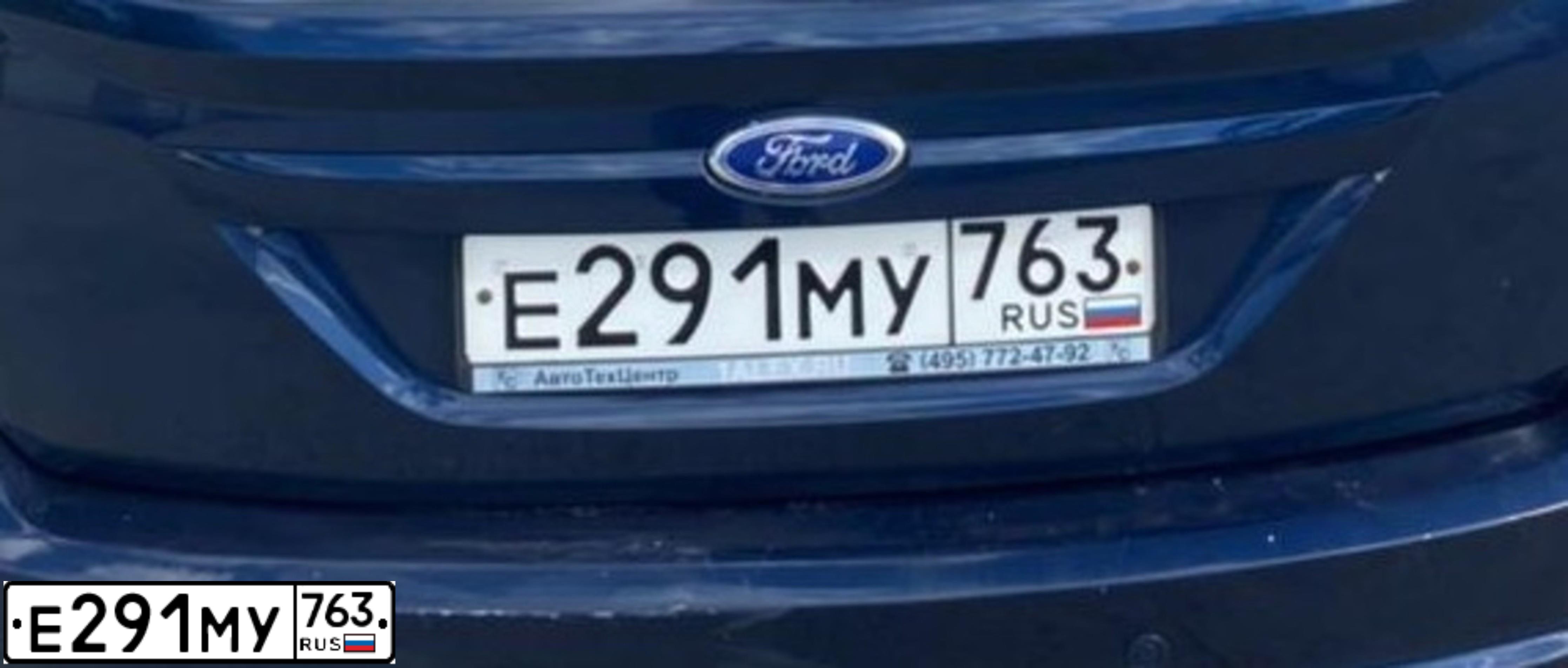 Фото автомобиля FORD FOCUS, 2010 — госномер Е291МУ763. Цвет: ТЕМНО-СИНИЙ