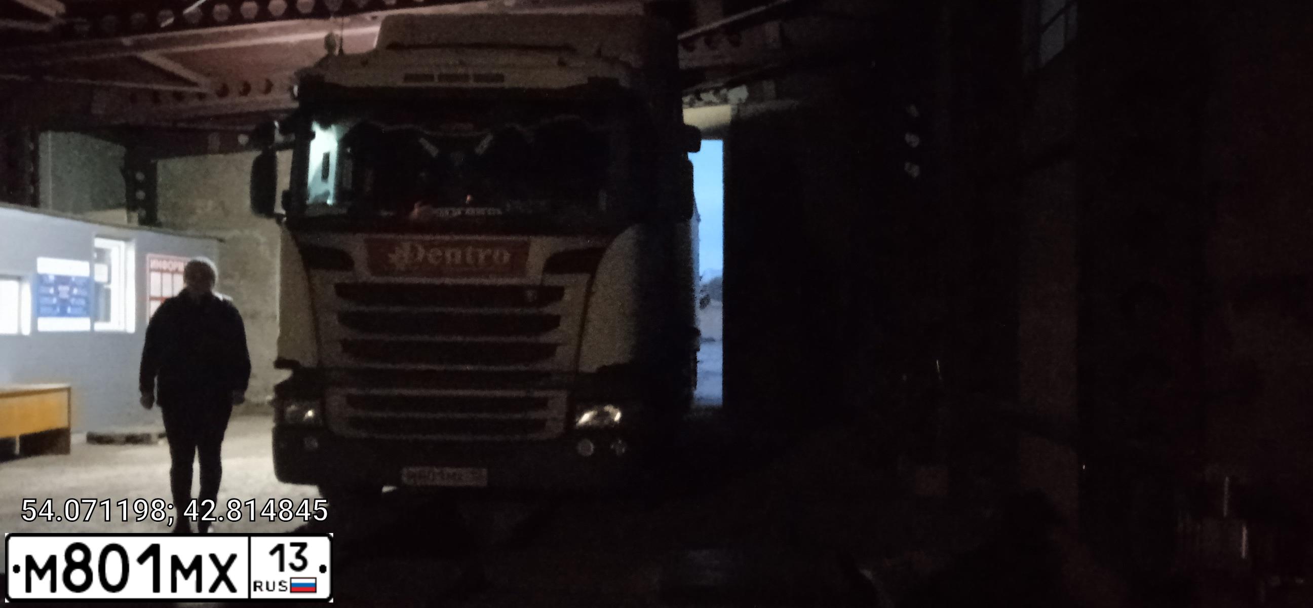 Фото автомобиля SCANIA SERIE G /4X2/, 2018 — госномер М801МХ13. Цвет: Белый
