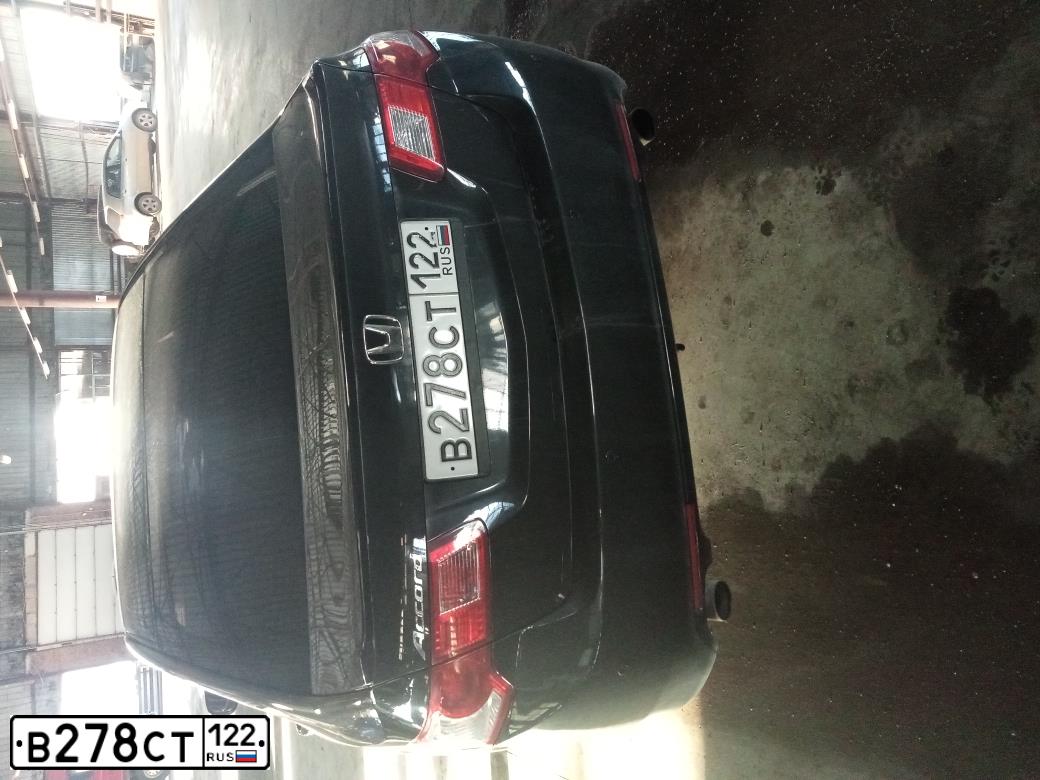 Фото автомобиля HONDA ACCORD, 2008 — госномер Р307ТЕ750. Цвет: ЧЕРНЫЙ