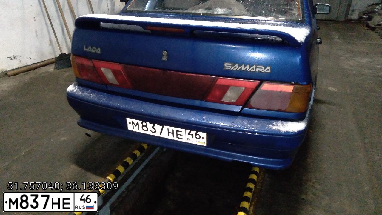 Фото автомобиля LADA 2115 SAMARA, 2003 — госномер М837НЕ46. Цвет: СЕРЕБРИСТЫЙ ЯРКО-СИНИЙ
