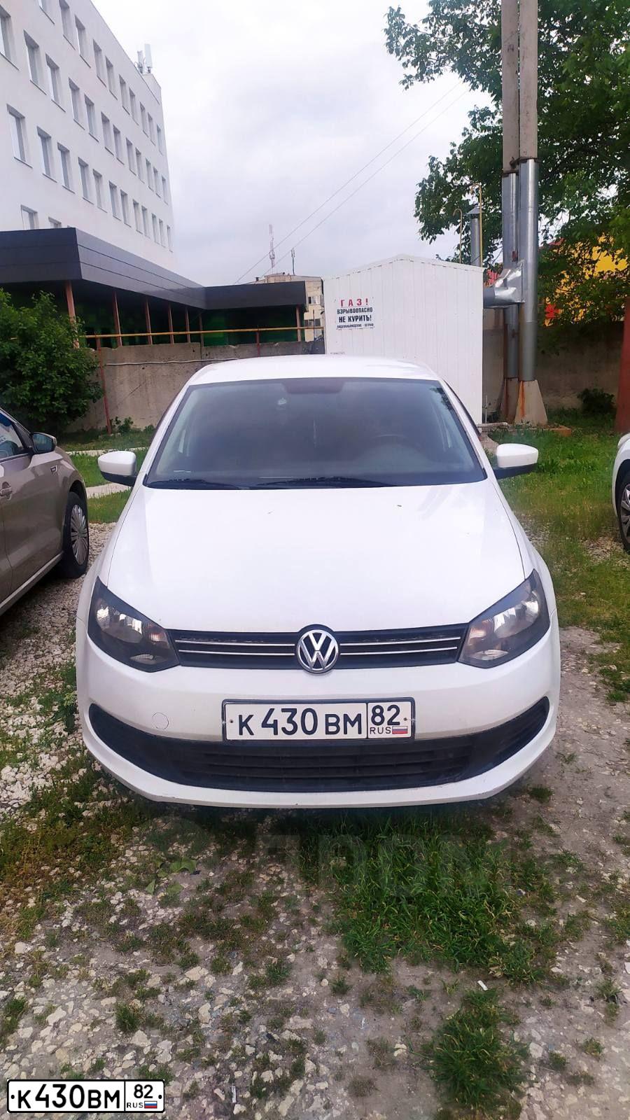 Фото автомобиля VOLKSWAGEN POLO, 2012 — госномер К430ВМ82. Цвет: Белый