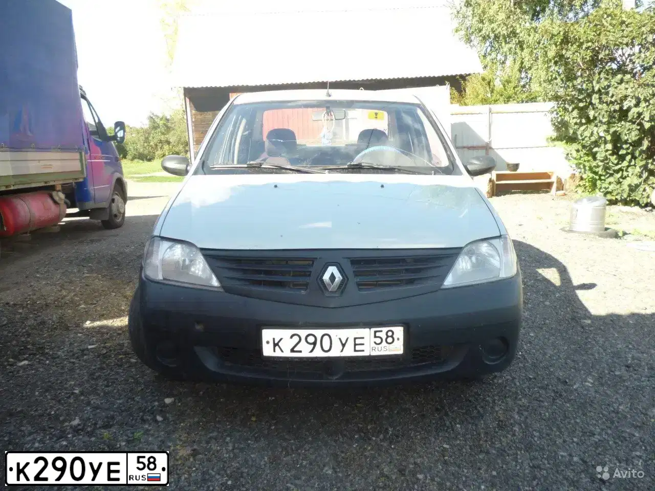Фото автомобиля RENAULT LOGAN, 2007 — госномер К290УЕ58. Цвет: СЕРЫЙ
