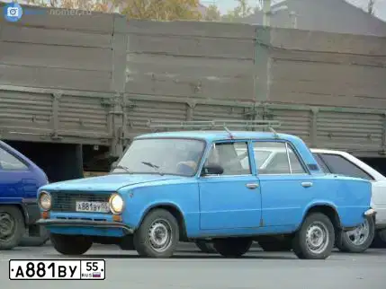 Фото автомобиля LADA 2101, 1982 — госномер А881ВУ55. Цвет: ГОЛУБОЙ