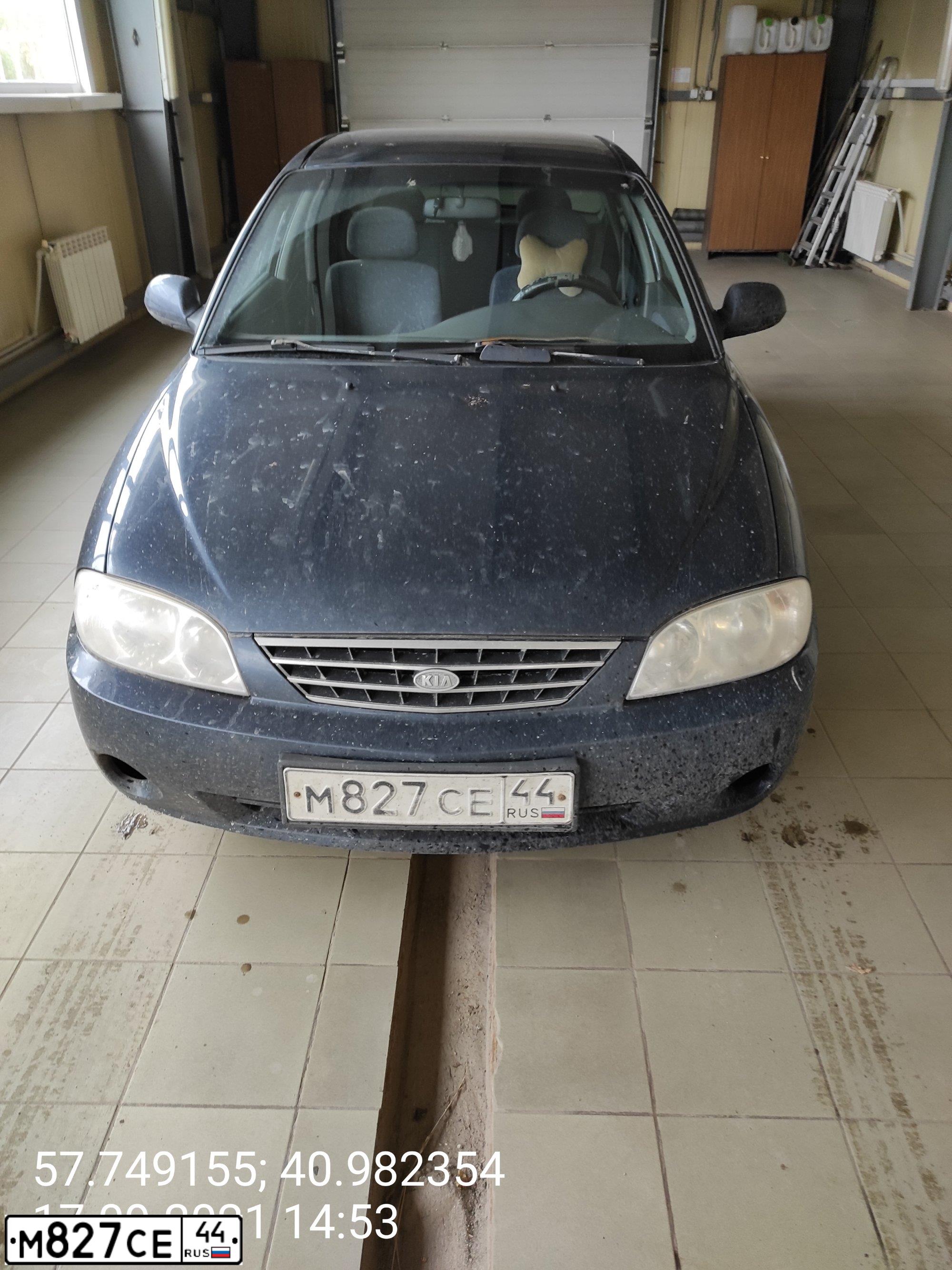 Фото автомобиля KIA SPECTRA, 2007 — госномер М827СЕ44. Цвет: ТЕМНО-СИНИЙ