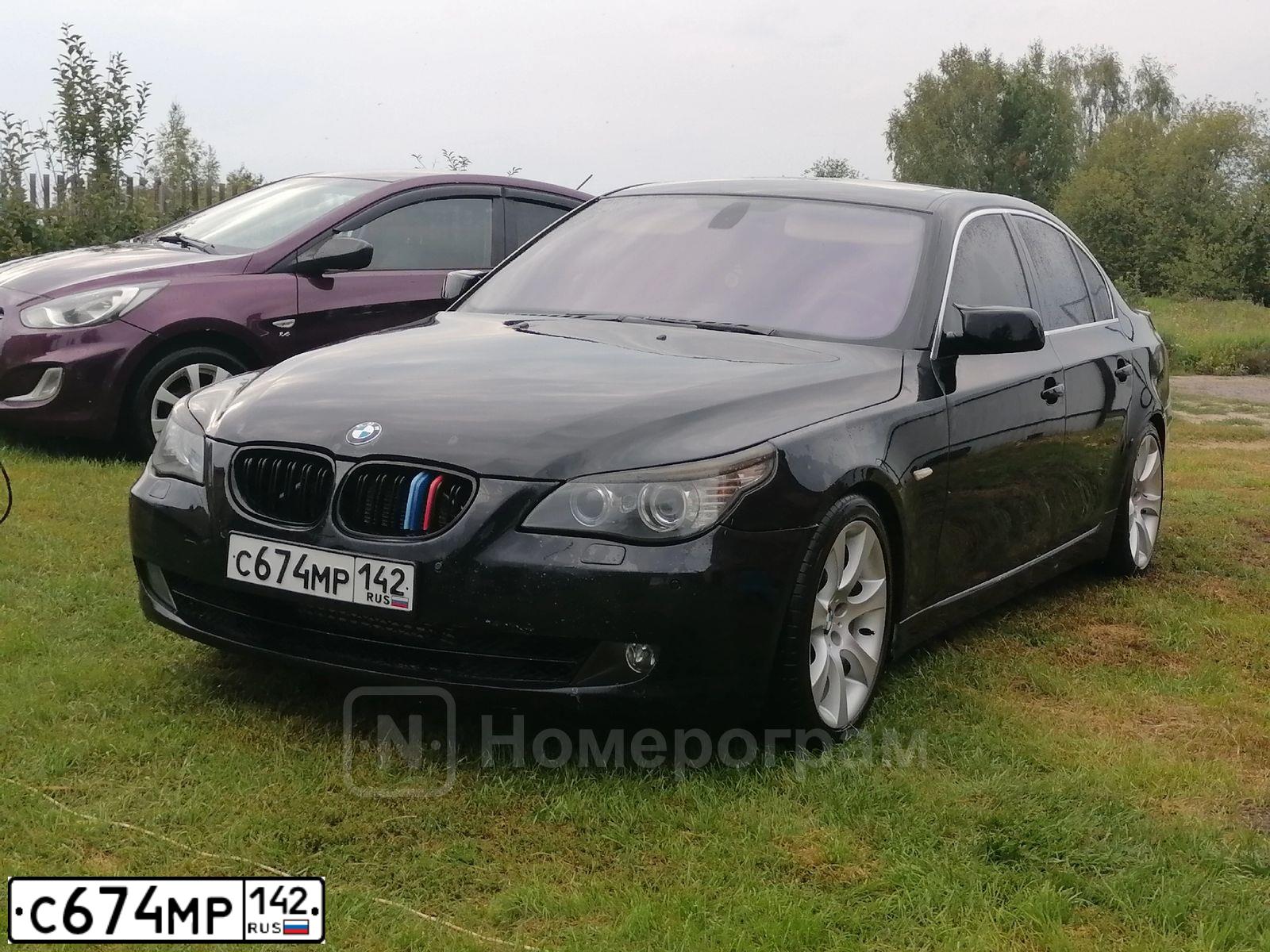 Фото автомобиля BMW SERIE 5, 2007 — госномер С674МР142. Цвет: ЧЕРНЫЙ