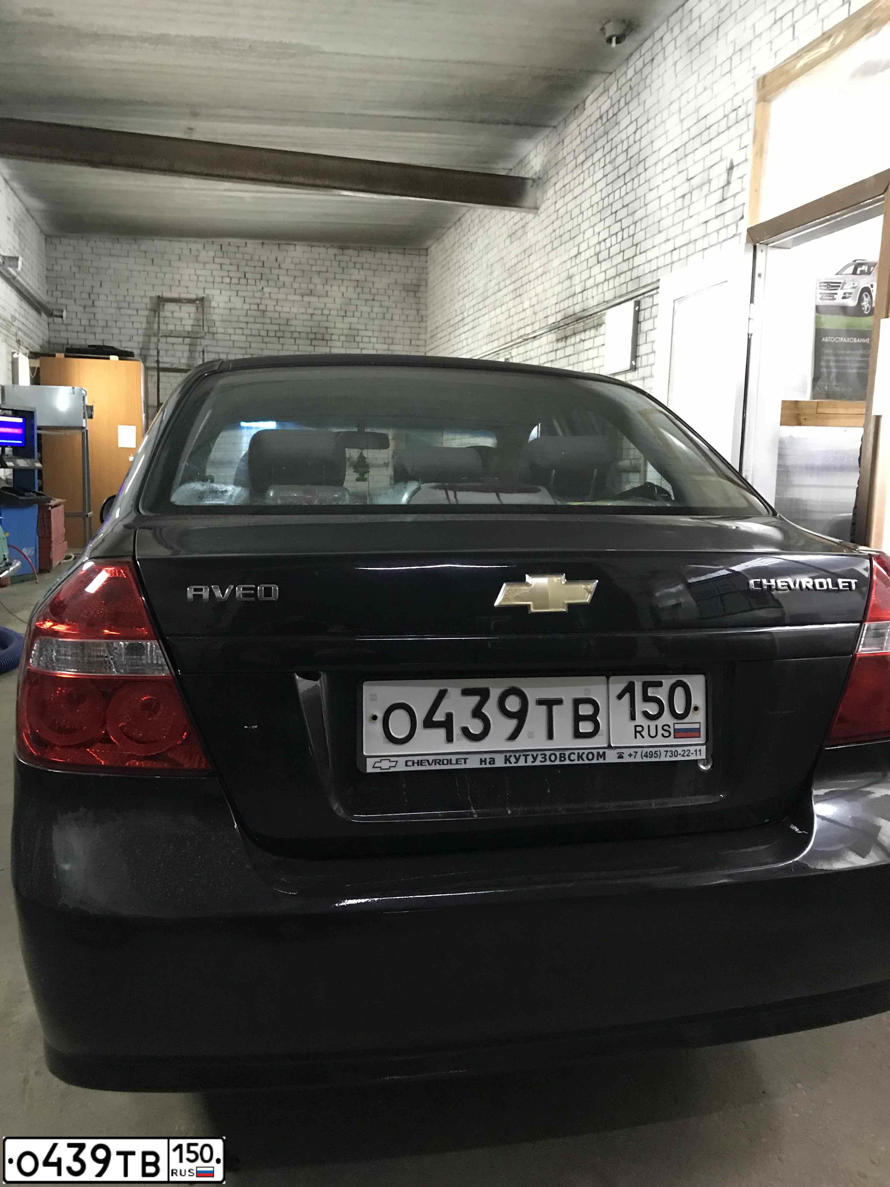 Фото автомобиля CHEVROLET AVEO, 2008 — госномер О106ТА33. Цвет: ЧЕРНЫЙ