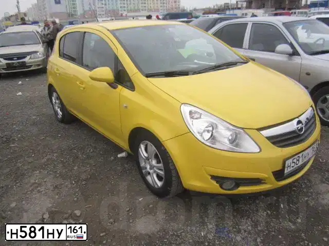 Фото автомобиля OPEL CORSA, 2008 — госномер В131КТ180. Цвет: ЖЕЛТЫЙ