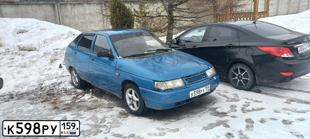 Фото автомобиля LADA 2112, 2000 — госномер К598РУ159. Цвет: СЕРЕБРИСТО СИНЕ-ЗЕЛЕНЫЙ
