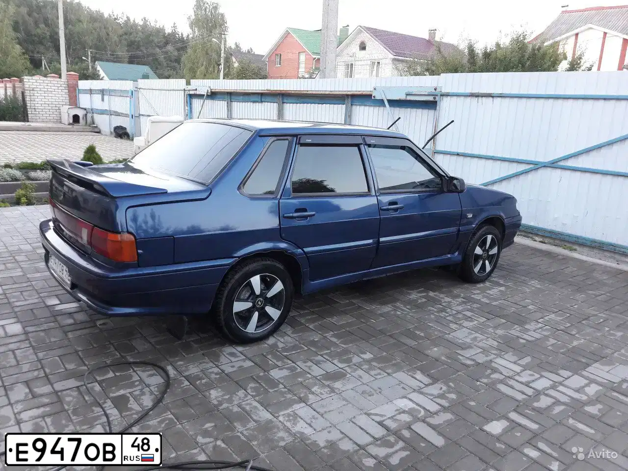 Фото автомобиля LADA 2115 SAMARA, 2007 — госномер Е947ОВ48. Цвет: Серебристо-темно-синий