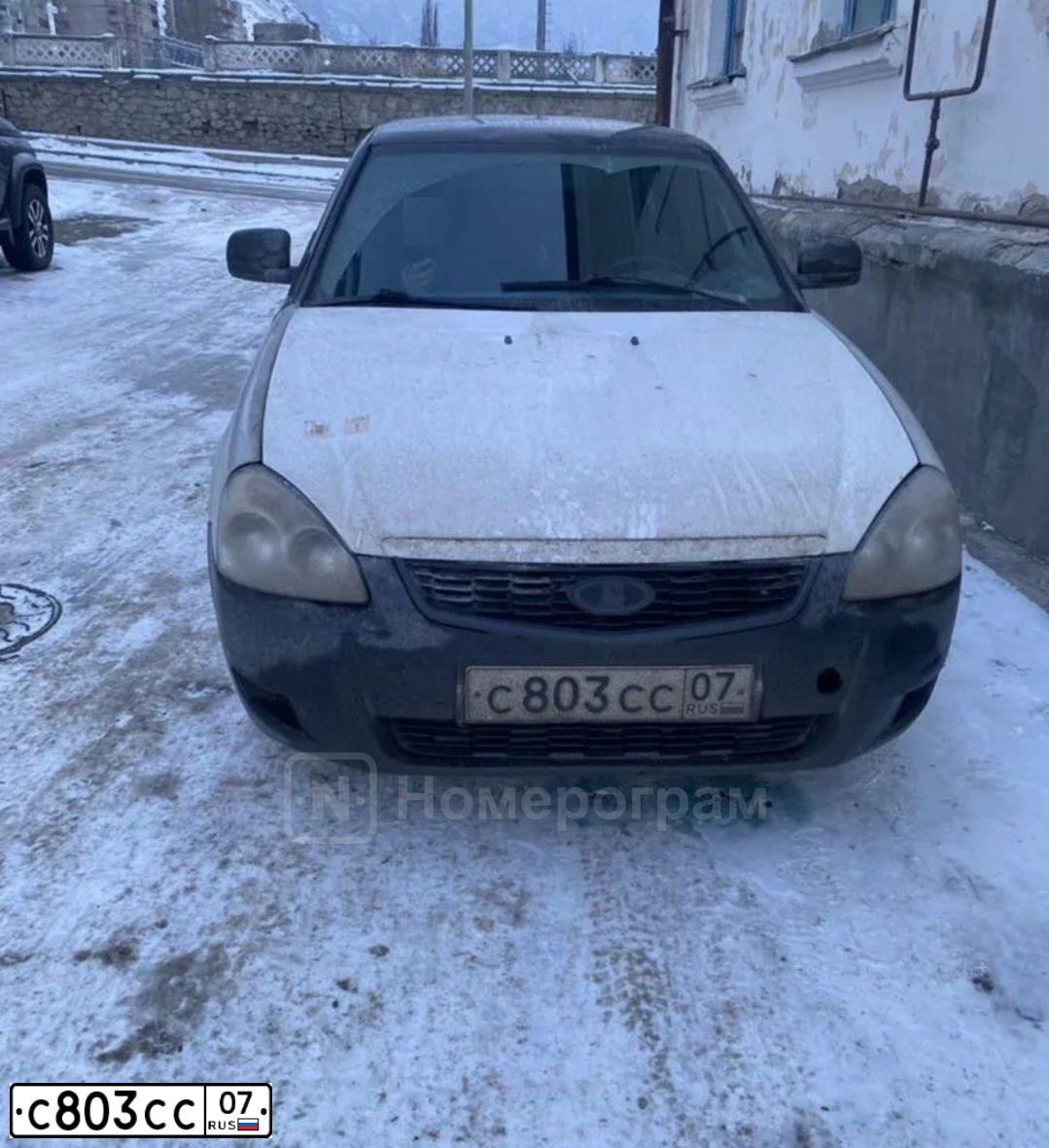 Фото автомобиля LADA 2172 PRIORA, 2009 — госномер С803СС07. Цвет: СИНЕ-ЧЕРНЫЙ
