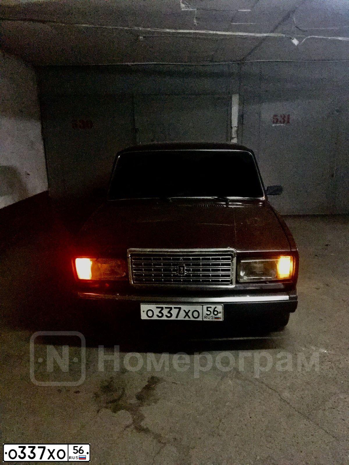 Фото автомобиля LADA 2107, 2008 — госномер О337ХО56. Цвет: ТЕМНО-ВИШНЕВЫЙ