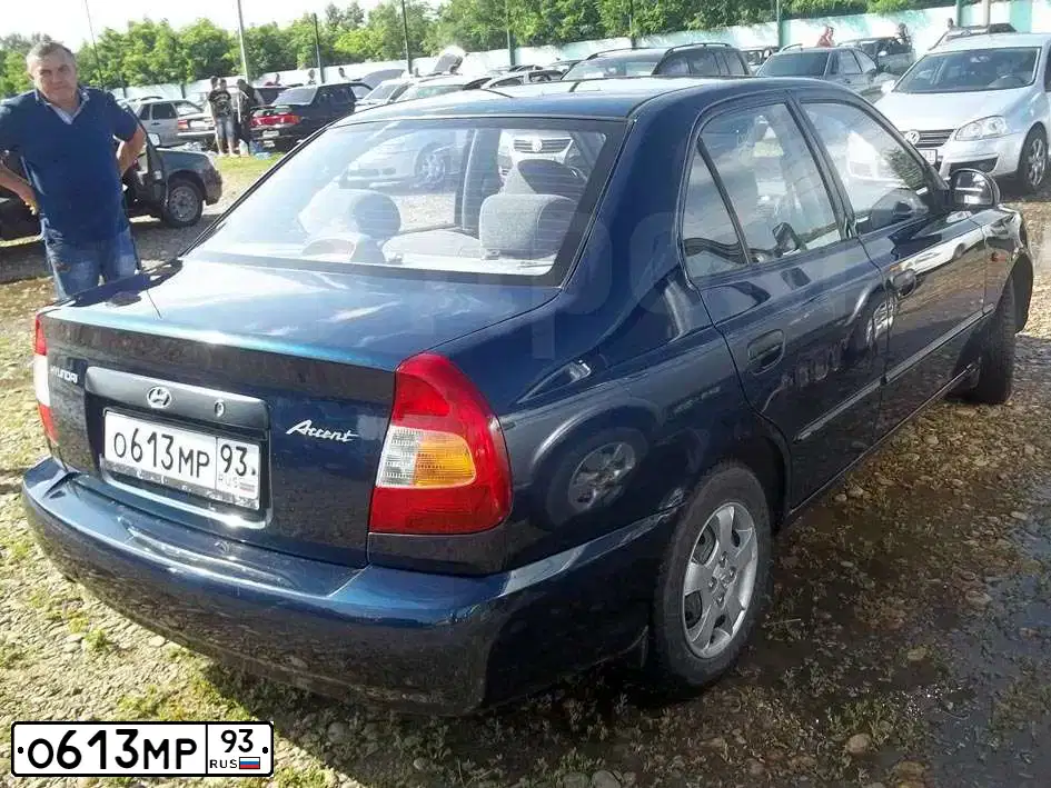 Фото автомобиля TAGAZ ACCENT, 2008 — госномер А114ВО193. Цвет: синий