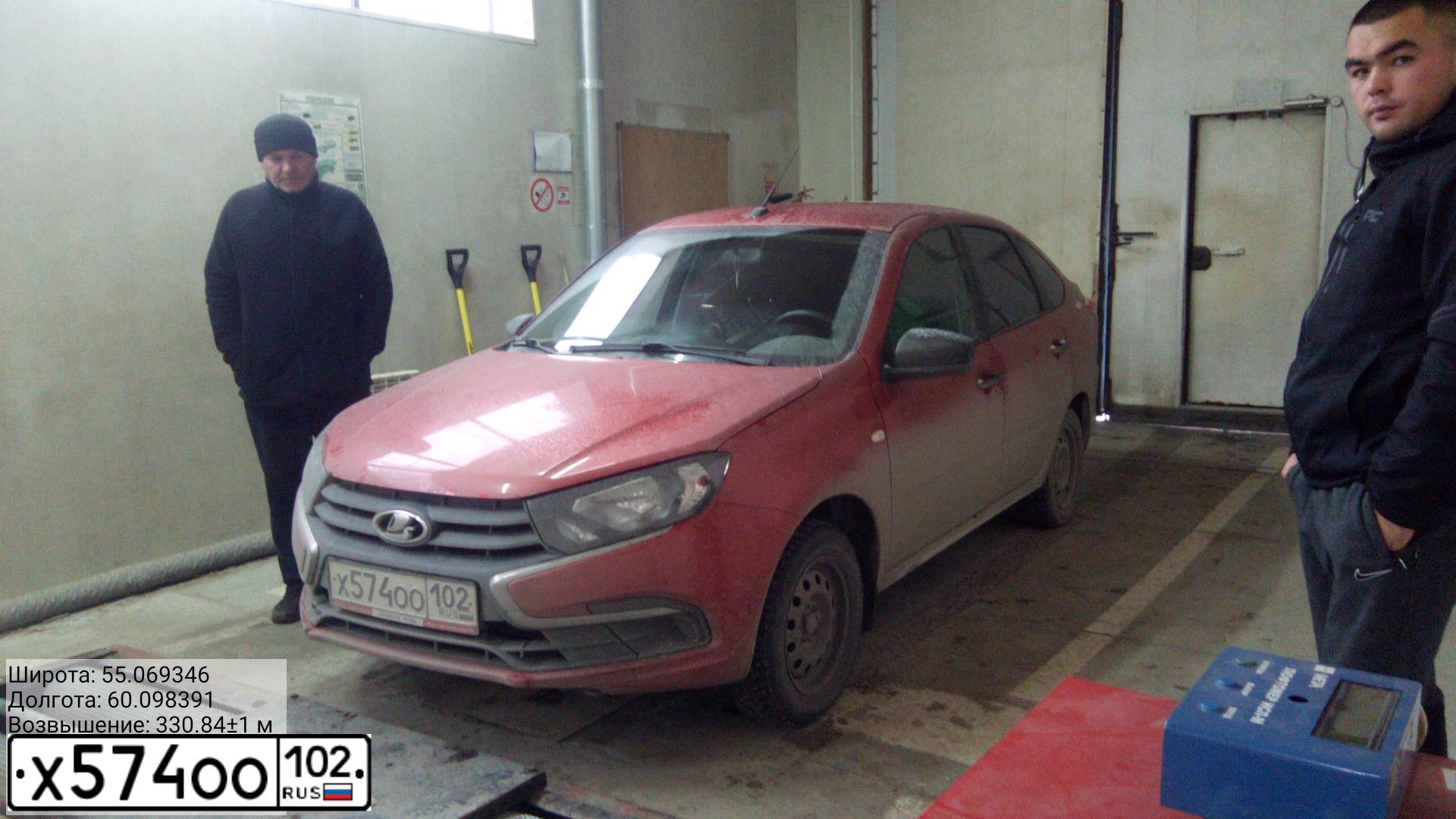 Фото автомобиля LADA 2191 GRANTA, 2019 — госномер М945ТА702. Цвет: КРАСНЫЙ