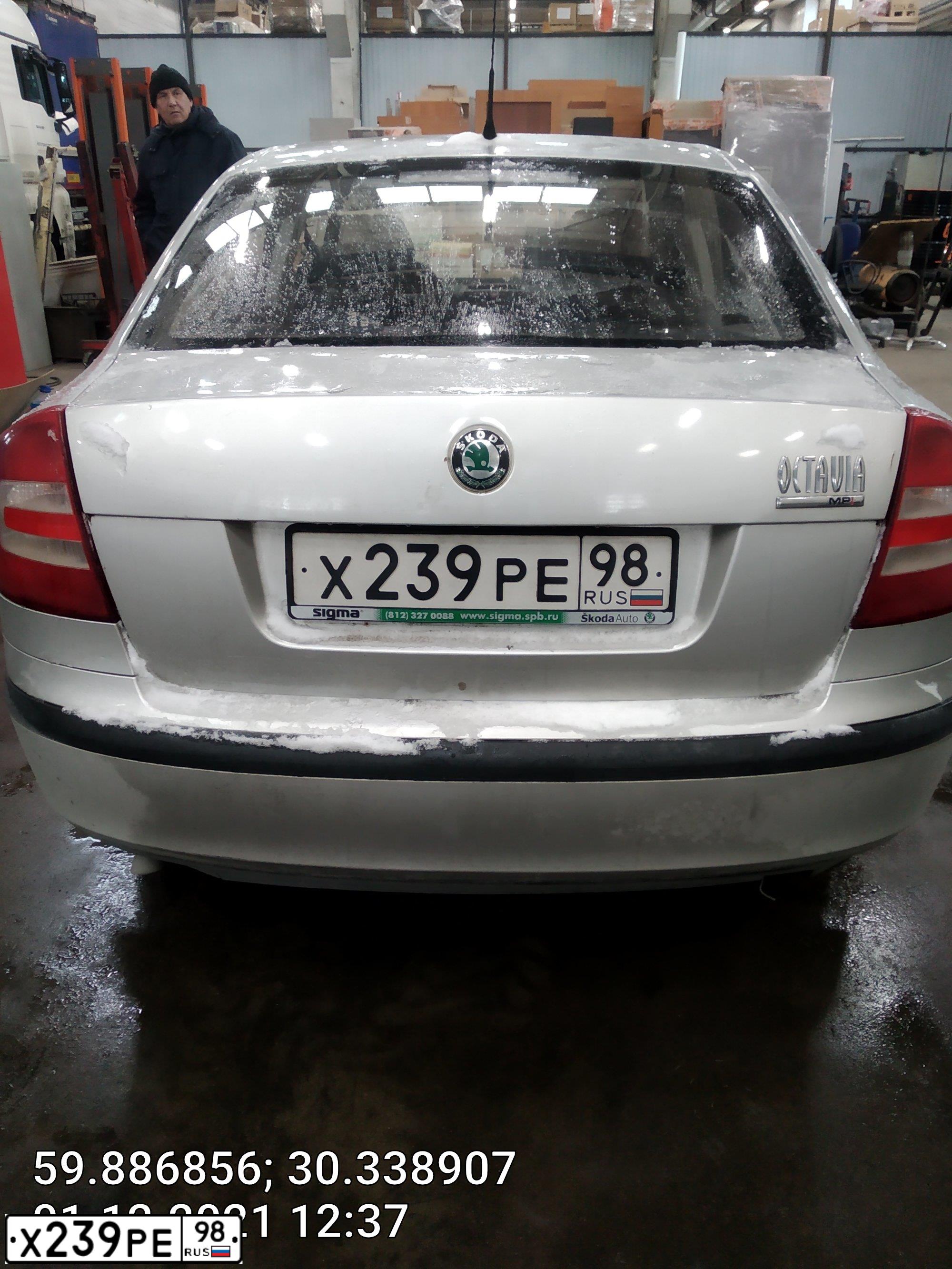 Фото автомобиля SKODA OCTAVIA, 2006 — госномер Х239РЕ98. Цвет: СЕРЕБРИСТЫЙ
