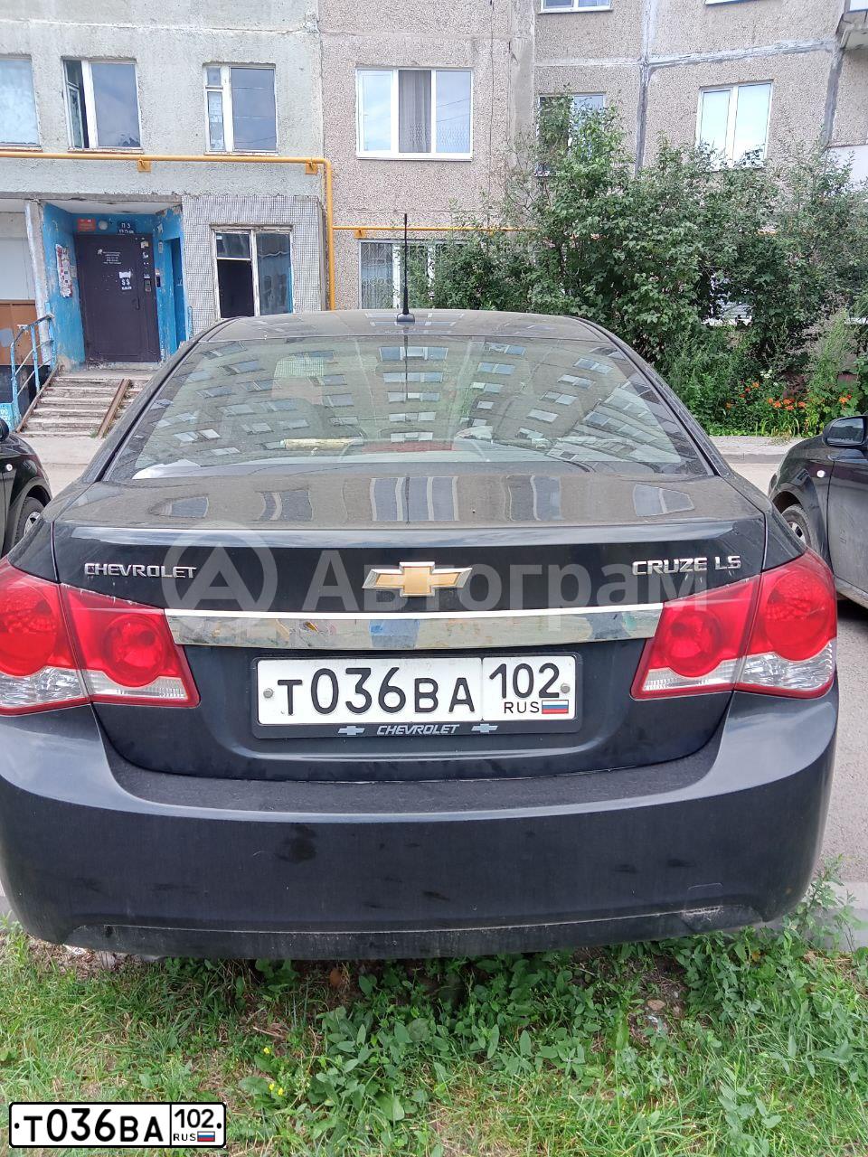 Фото автомобиля CHEVROLET CRUZE, 2011 — госномер Т036ВА102. Цвет: ЧЕРНЫЙ