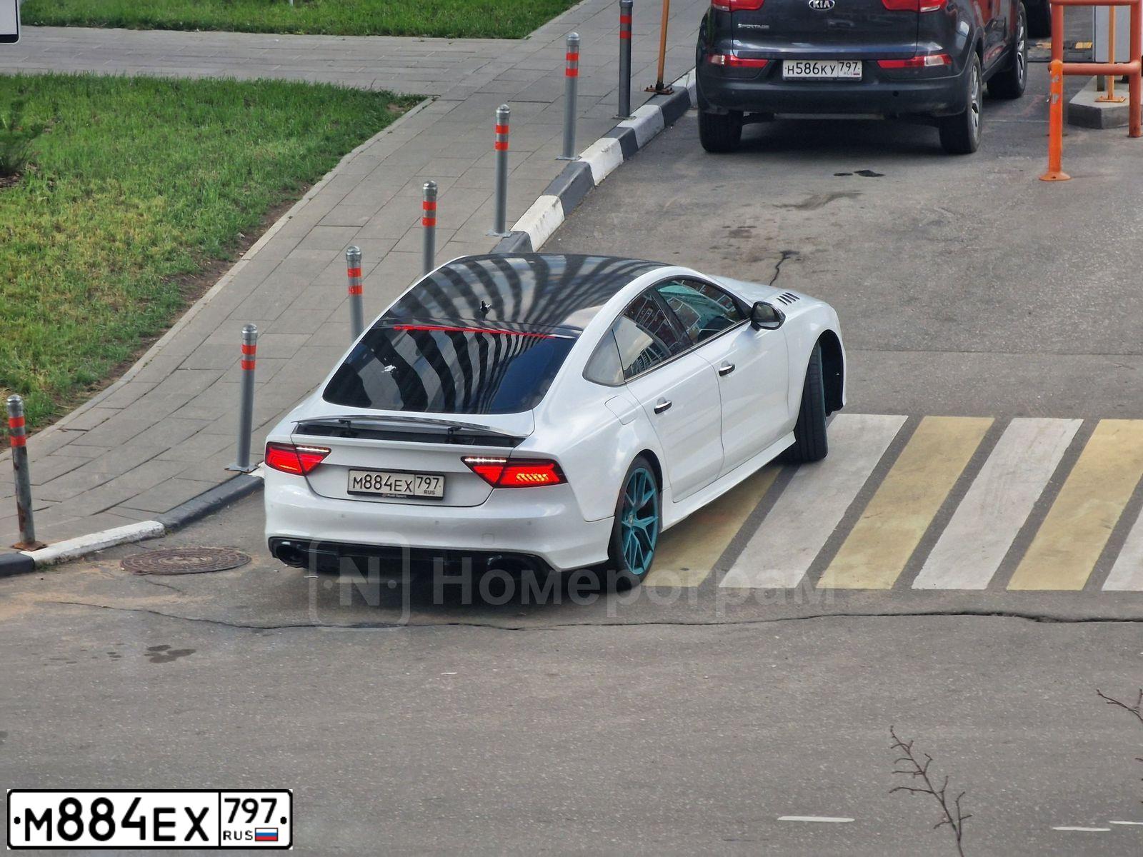 Фото автомобиля AUDI A7, 2012 — госномер М884ЕХ797. Цвет: Белый