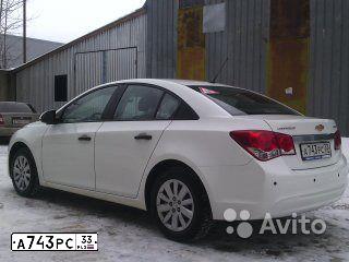 Фото автомобиля CHEVROLET CRUZE, 2014 — госномер У487РХ33. Цвет: Белый