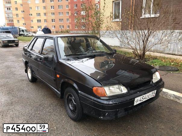 Фото автомобиля LADA 2115 SAMARA, 2009 — госномер Р454ОО59. Цвет: Темно-зеленый