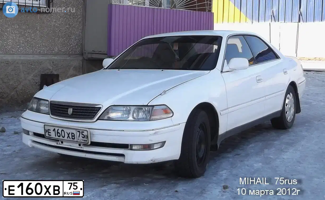 Фото автомобиля TOYOTA MARK II, 1999 — госномер Е160ХВ75
