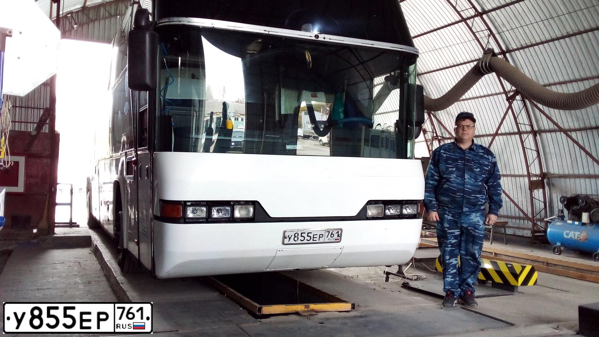 Фото автомобиля NEOPLAN CITYLINER, 2001 — госномер У855ЕР761. Цвет: Белый