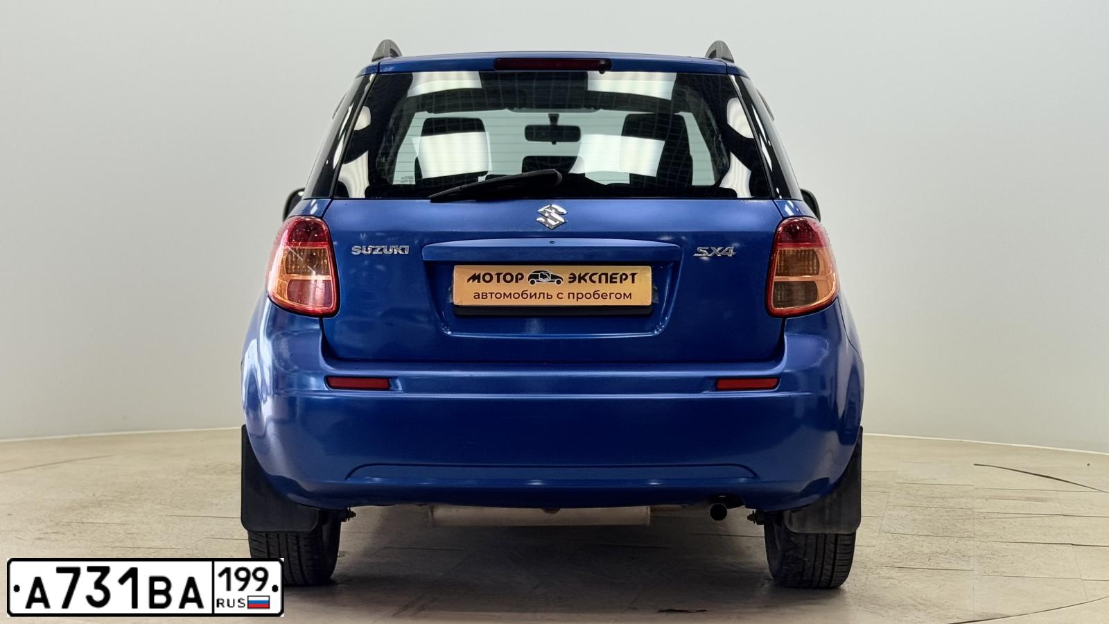 Фото автомобиля SUZUKI SX 4, 2008 — госномер А731ВА199. Цвет: синий