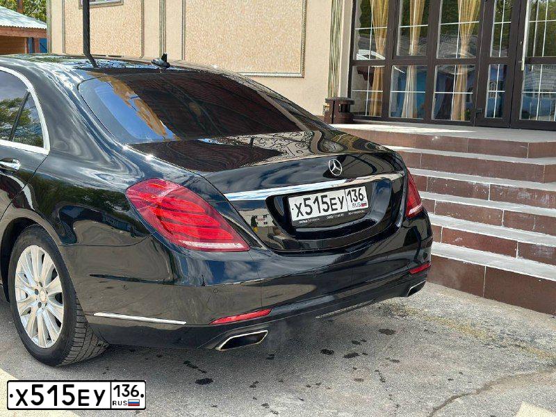 Фото автомобиля MERCEDES S-KLASSE, 2014 — госномер Е192СВ779. Цвет: ЧЕРНЫЙ