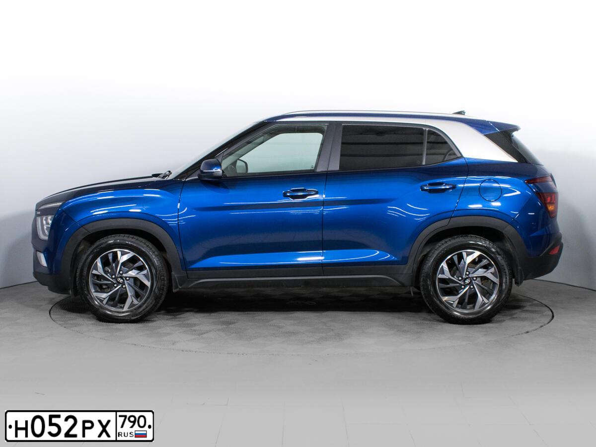 Фото автомобиля HYUNDAI CRETA, 2021 — госномер В926СО09. Цвет: синий
