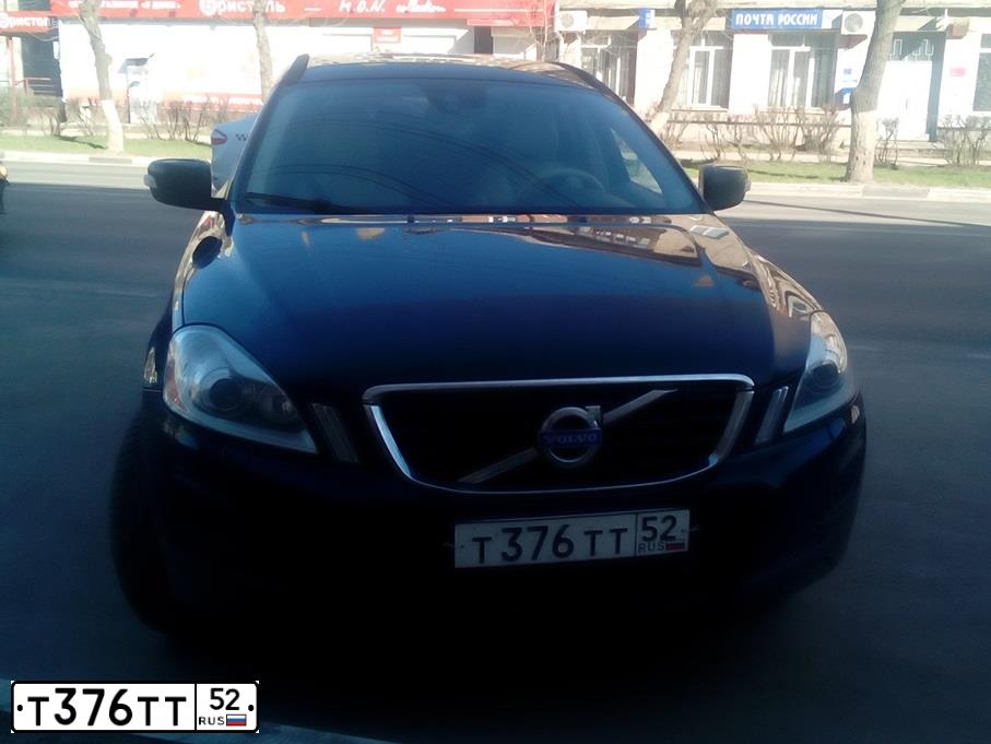 Фото автомобиля VOLVO XC60, 2011 — госномер Т376ТТ52. Цвет: ЧЕРНЫЙ