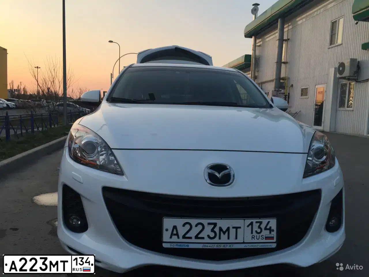 Фото автомобиля MAZDA 3, 2012 — госномер О959КС134. Цвет: Белый