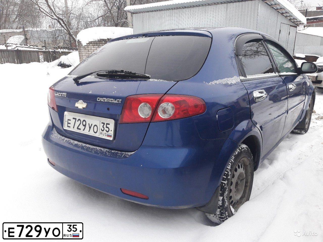 Фото автомобиля CHEVROLET T LACETTI, 2008 — госномер Е729УО35. Цвет: СИНИЙ