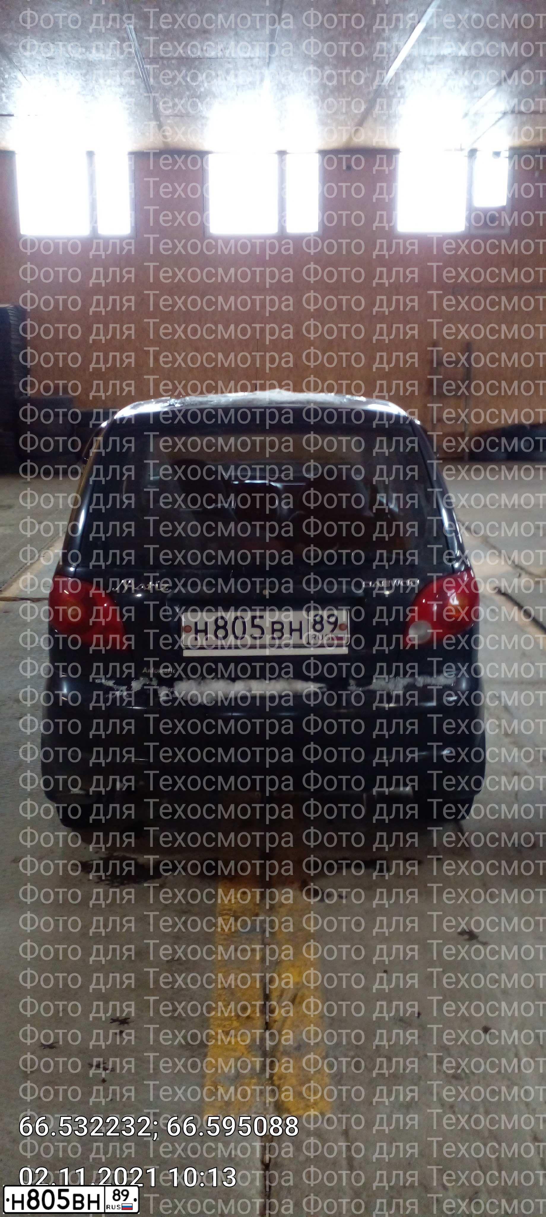 Фото автомобиля DAEWOO MATIZ, 2007 — госномер Н805ВН89. Цвет: ЧЕРНО-СИНИЙ
