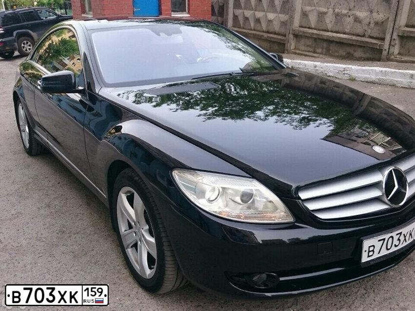 Фото автомобиля MERCEDES CL-KLASSE, 2009 — госномер У120ХР799. Цвет: ЧЕРНЫЙ