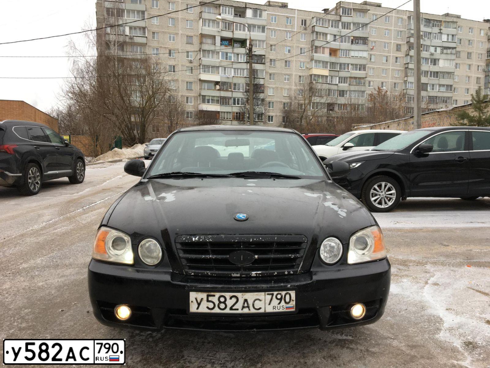 Фото автомобиля KIA MAGENTIS / OPTIMA, 2004 — госномер У582АС790. Цвет: ЧЕРНЫЙ