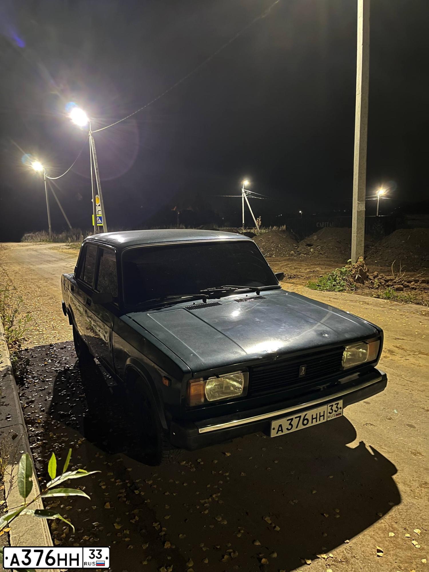 Фото автомобиля LADA 2105, 2008 — госномер А376НН33. Цвет: Темно-зеленый