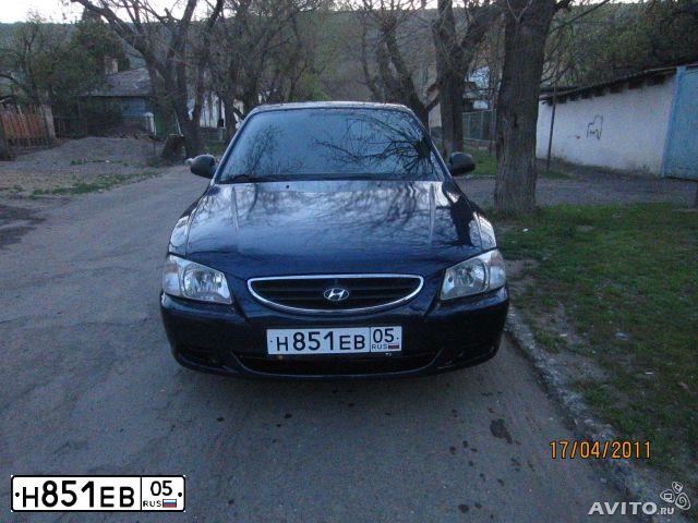 Фото автомобиля TAGAZ Z ACCENT, 2008 — госномер О898ОО05. Цвет: синий