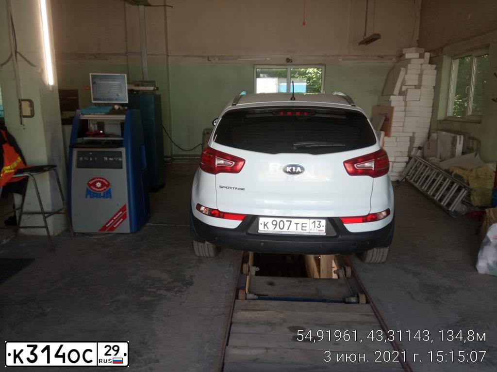 Фото автомобиля KIA SPORTAGE, 2012 — госномер М793НЕ13