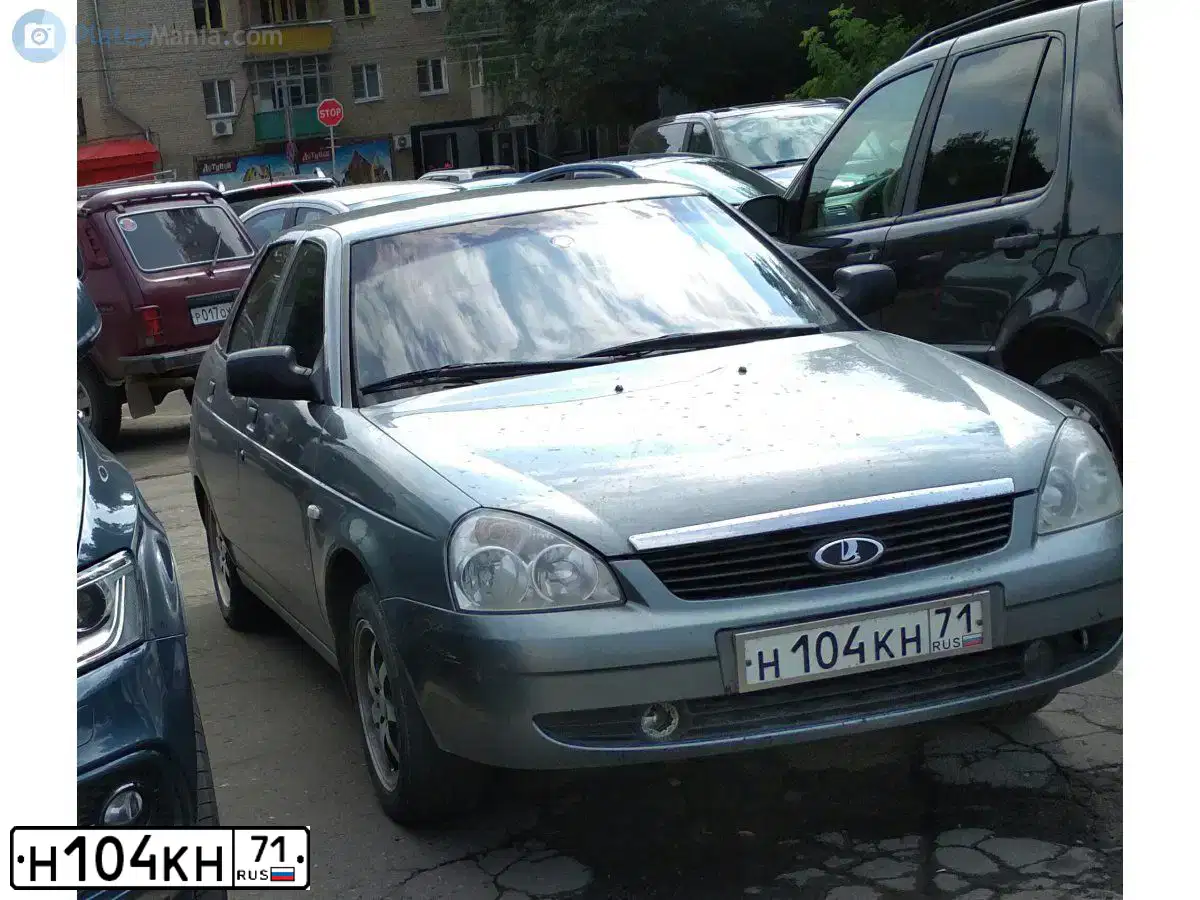 Фото автомобиля LADA 2172 PRIORA, 2008 — госномер Н104КН71. Цвет: СЕРО-ЗЕЛЕНЫЙ МЕТАЛЛИК