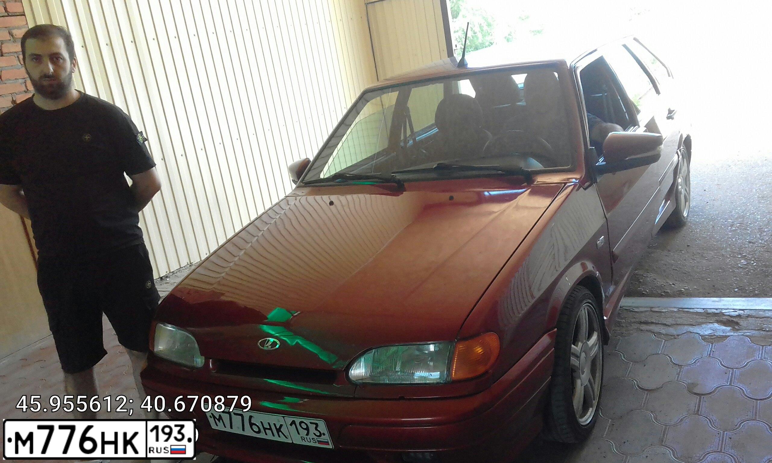 Фото автомобиля LADA 2114 SAMARA, 2009 — госномер Е250ХВ93. Цвет: ЗОЛОТИСТО-КРАСНЫЙ