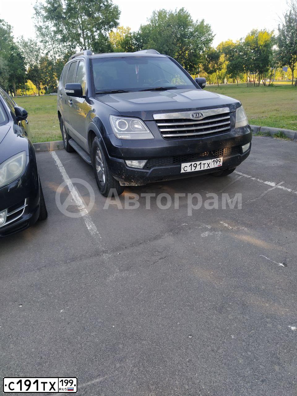 Фото автомобиля KIA MOHAVE / BORREGO, 2009 — госномер С191ТХ199. Цвет: ЧЕРНЫЙ