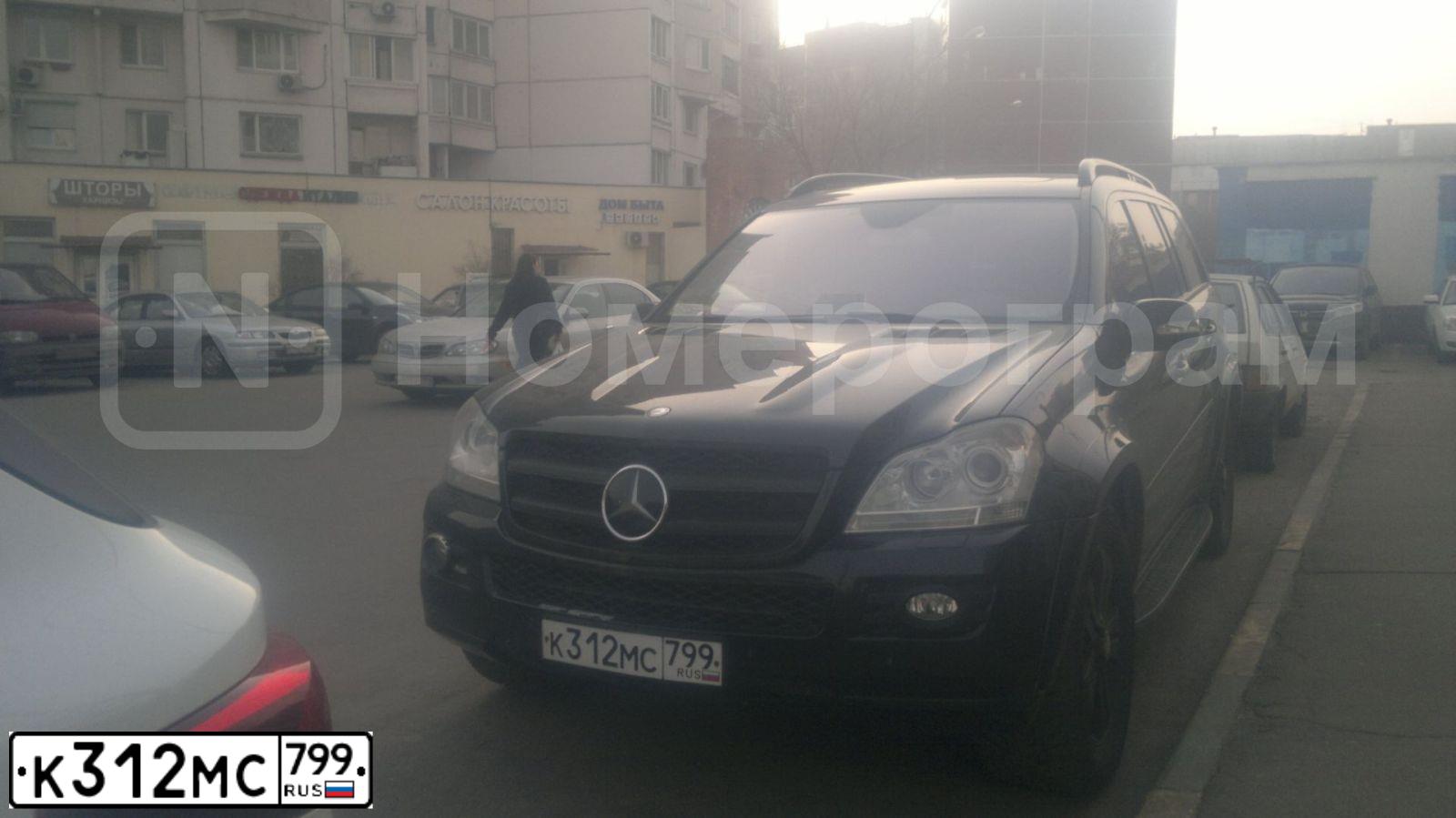 Фото автомобиля MERCEDES GL-KLASSE, 2007 — госномер К312МС799. Цвет: ЧЕРНЫЙ