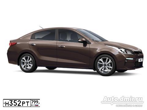 Фото автомобиля KIA RIO, 2019 — госномер Н352РТ799. Цвет: СВЕТЛО КОРИЧНЕВЫЙ