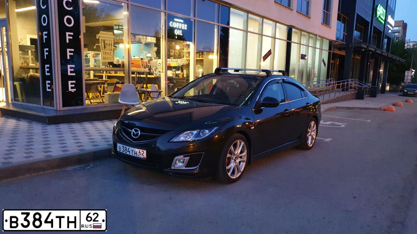 Фото автомобиля MAZDA 6, 2008 — госномер Х010УХ52. Цвет: ЧЕРНЫЙ