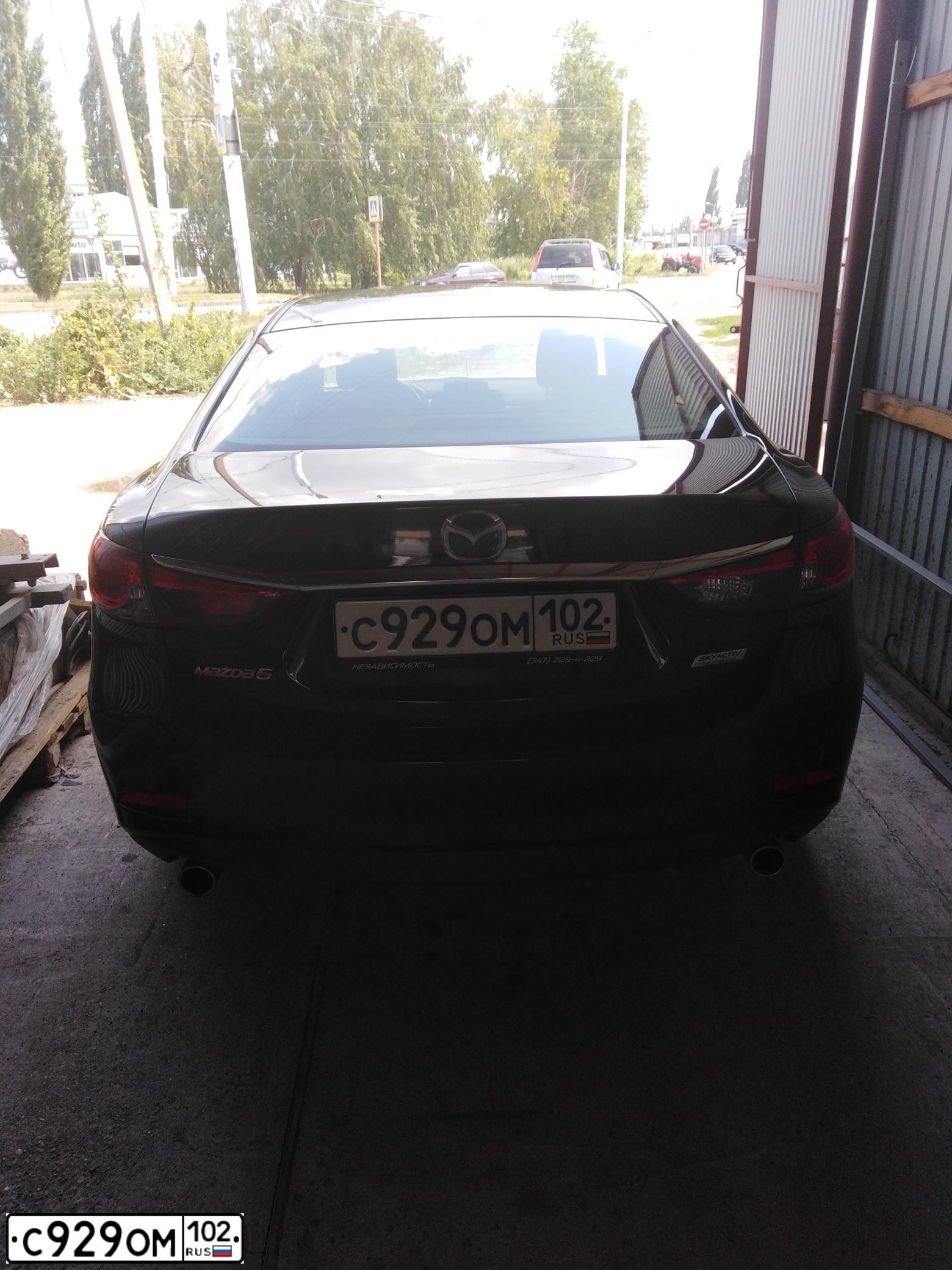 Фото автомобиля MAZDA 6, 2015 — госномер С929ОМ102. Цвет: ЧЕРНЫЙ