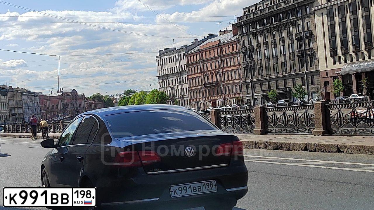 Фото автомобиля VOLKSWAGEN PASSAT, 2012 — госномер К991ВВ198. Цвет: ЧЕРНЫЙ